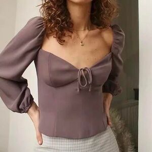 Aritzia Wilfred Novella Puff Sleeve Blouse